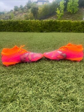 Puma Pink and Orange Women's Athletic Soccer Cleats